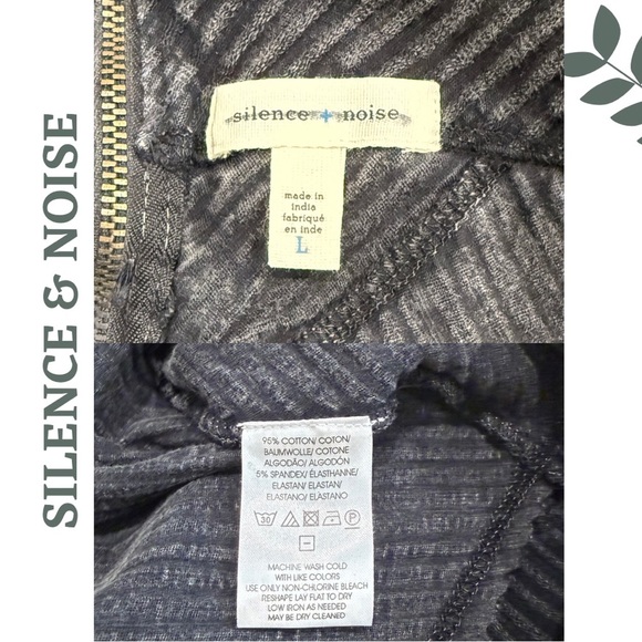 🛍️3/$40 Silence + Noise Urban Outfitters Grey Black Knit Miniskirt Skirt - Picture 6 of 6